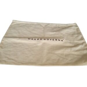 Mauro Governa Cream Flannel Handbag Dust Bag Drawstring Large 20x15